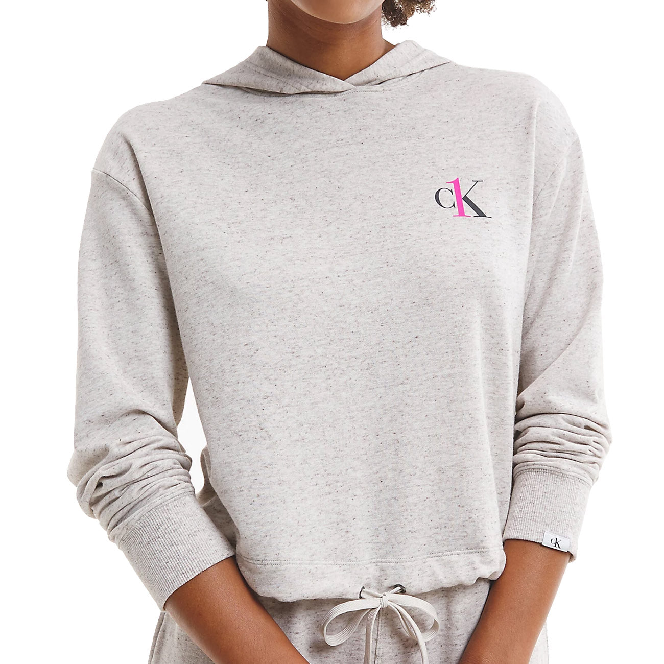 Calvin Klein L/S Lounge Hoodie Damski CK One Buff Heather