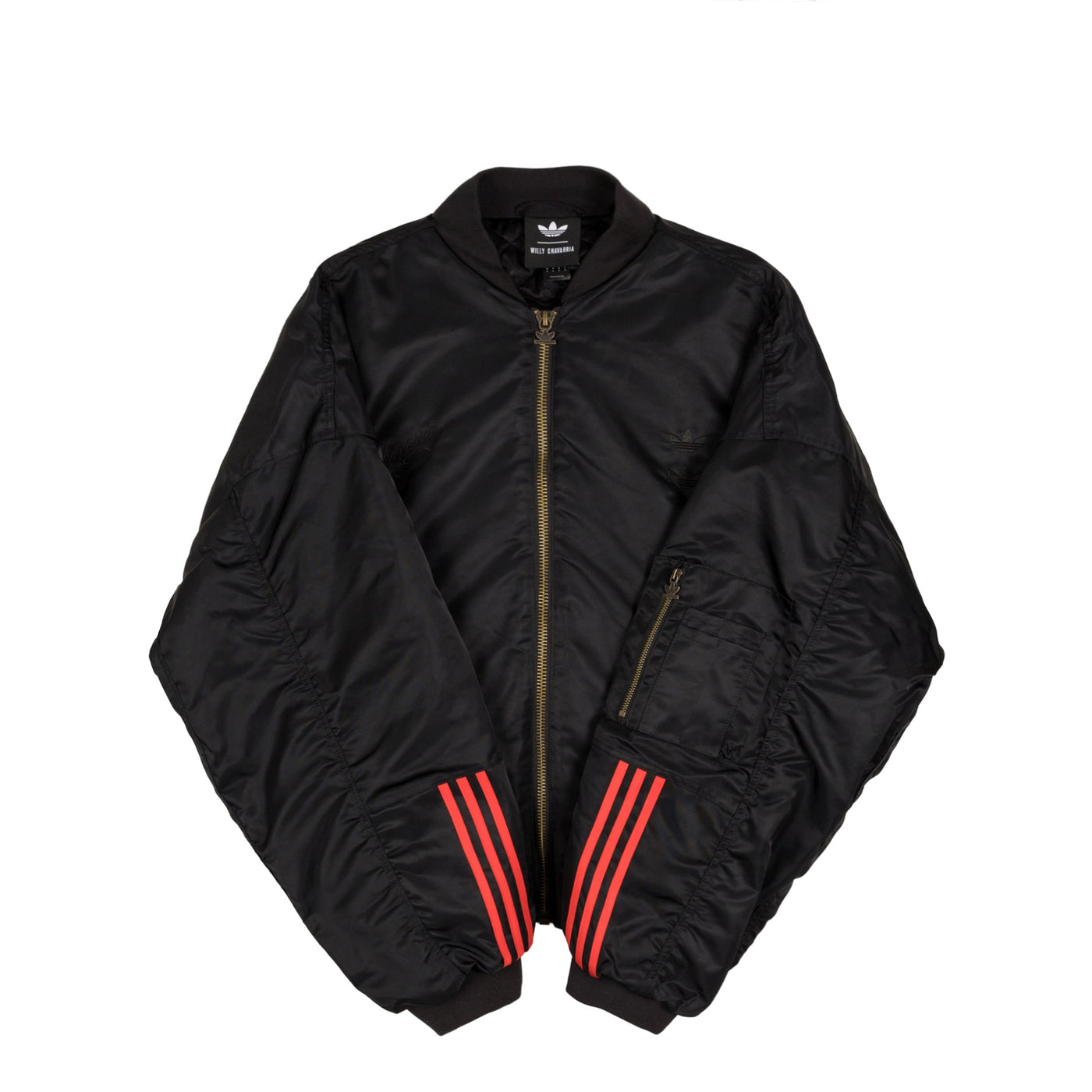 Satynowa kurtka bomberka Adidas x Willy Chavarria