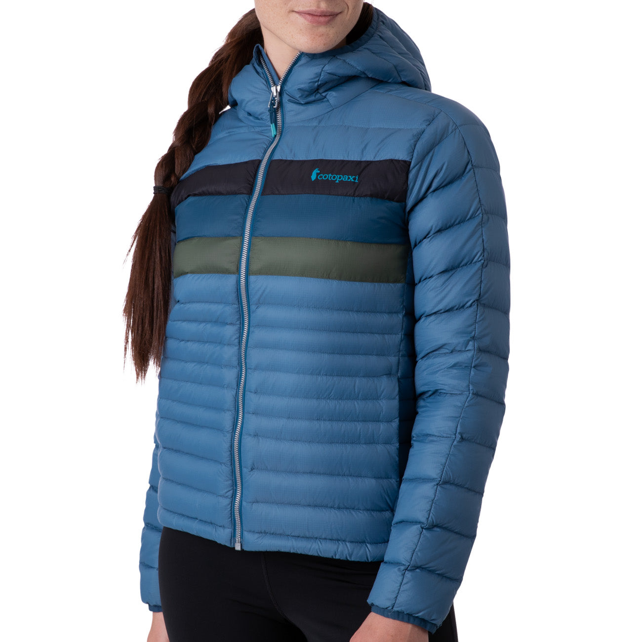 Cotopaxi Fuego Down Hooded Jacket Damska Denim Stripes