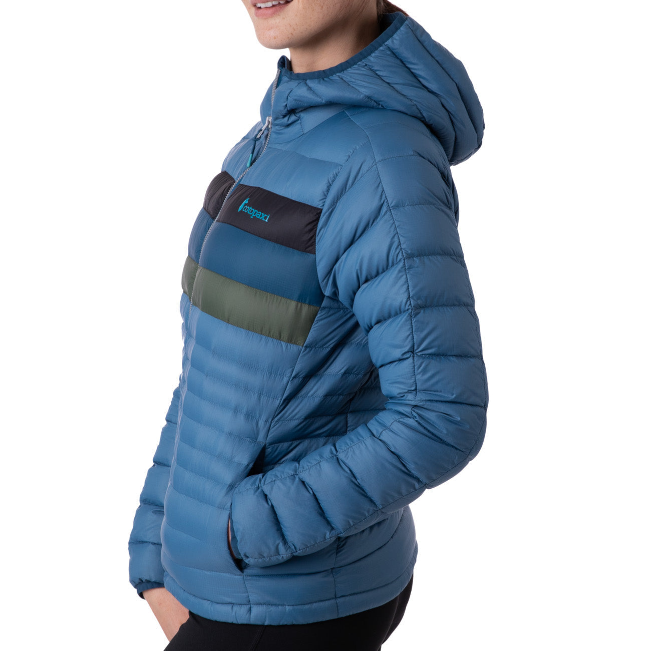 Cotopaxi Fuego Down Hooded Jacket Damska Denim Stripes
