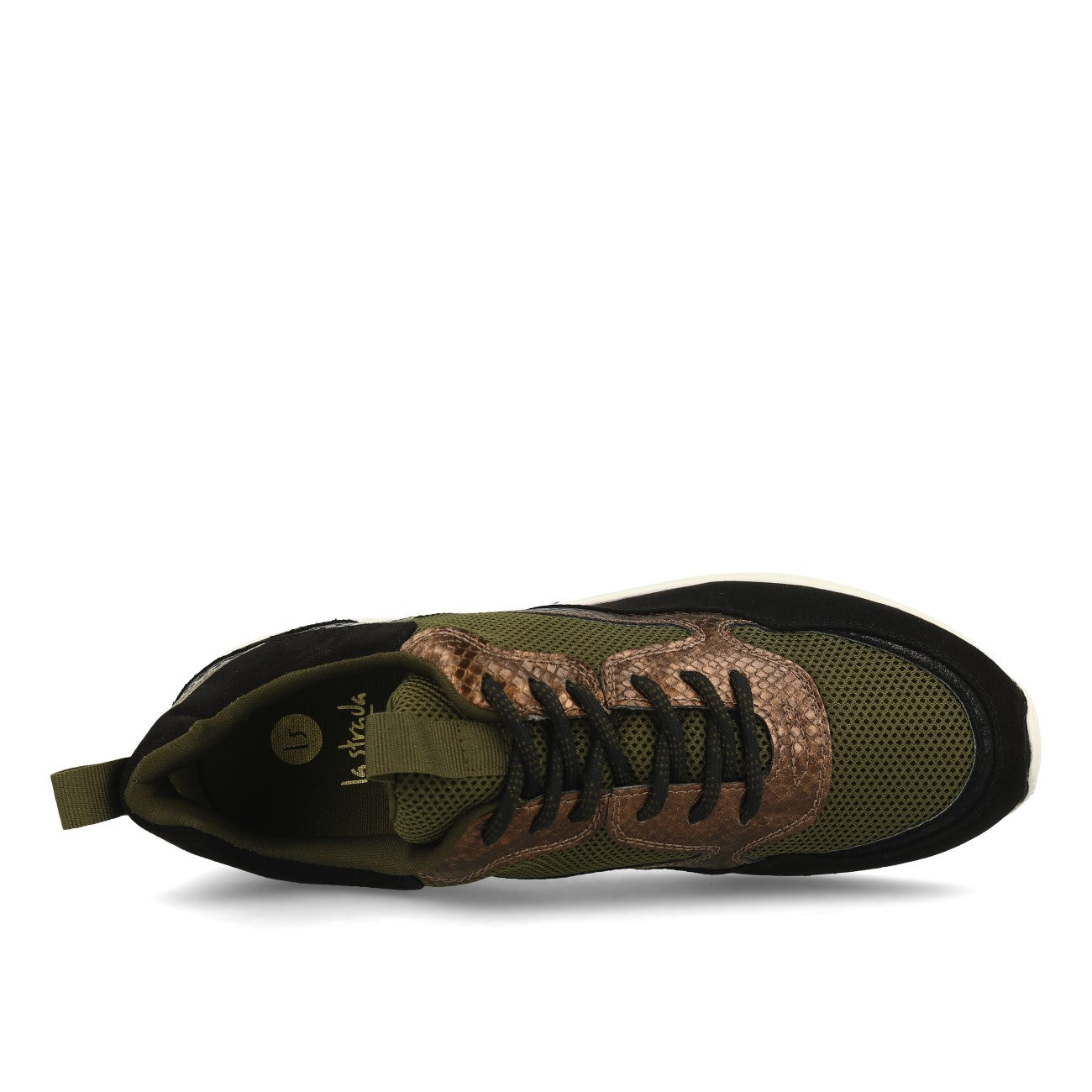 La Strada 2003018-2201 Damskie sneakersy Black Micro Multi