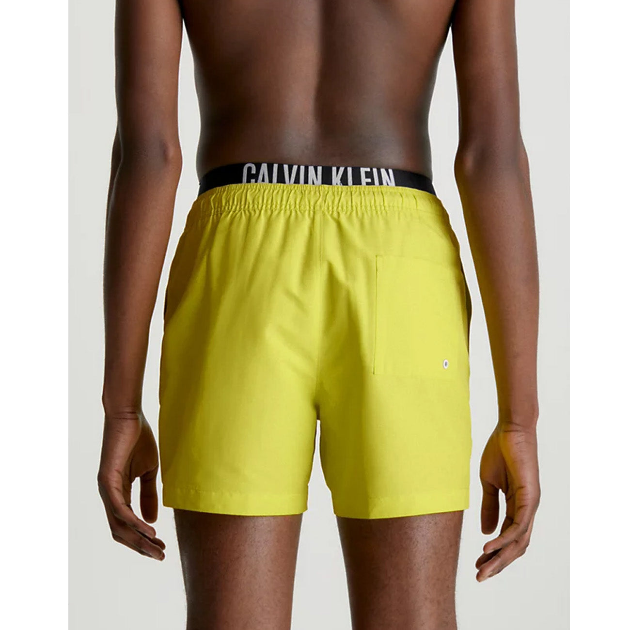 Calvin Klein Swimshort Medium Double WB męskie kąpielówki Lemonade Yellow