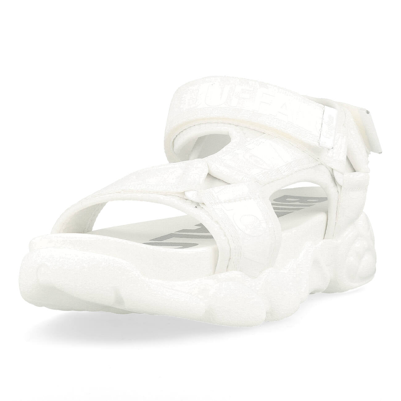 Buffalo CLD Tec Plateau Sandały Damskie Wegańskie Nylon Białe