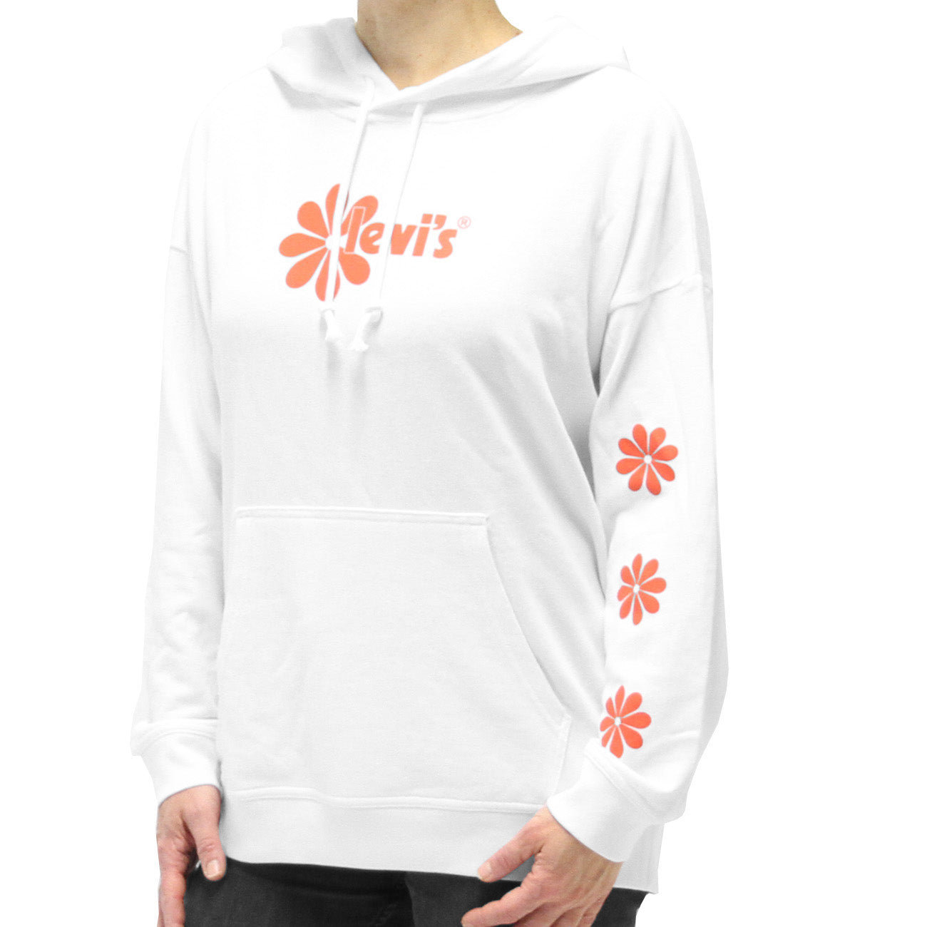 Levi's Graphic Rider Hoodie Bluza Damska White Poster Logo