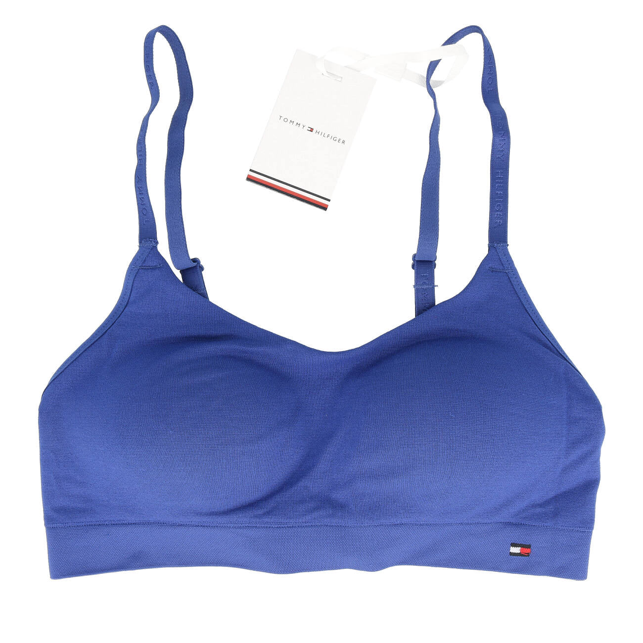 Tommy Hilfiger Lekko Usztywniany Biustonosz Braletka Lazurytowy Niebieski