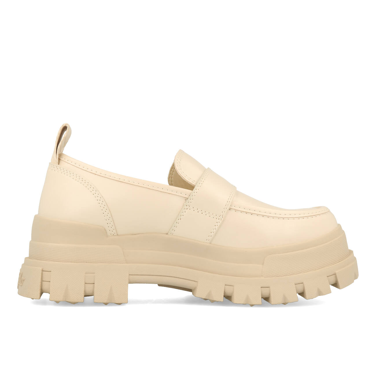 Buffalo Aspha Loafer Buckle Shoe Flat Damskie Wegańskie Box Nappa Beżowe