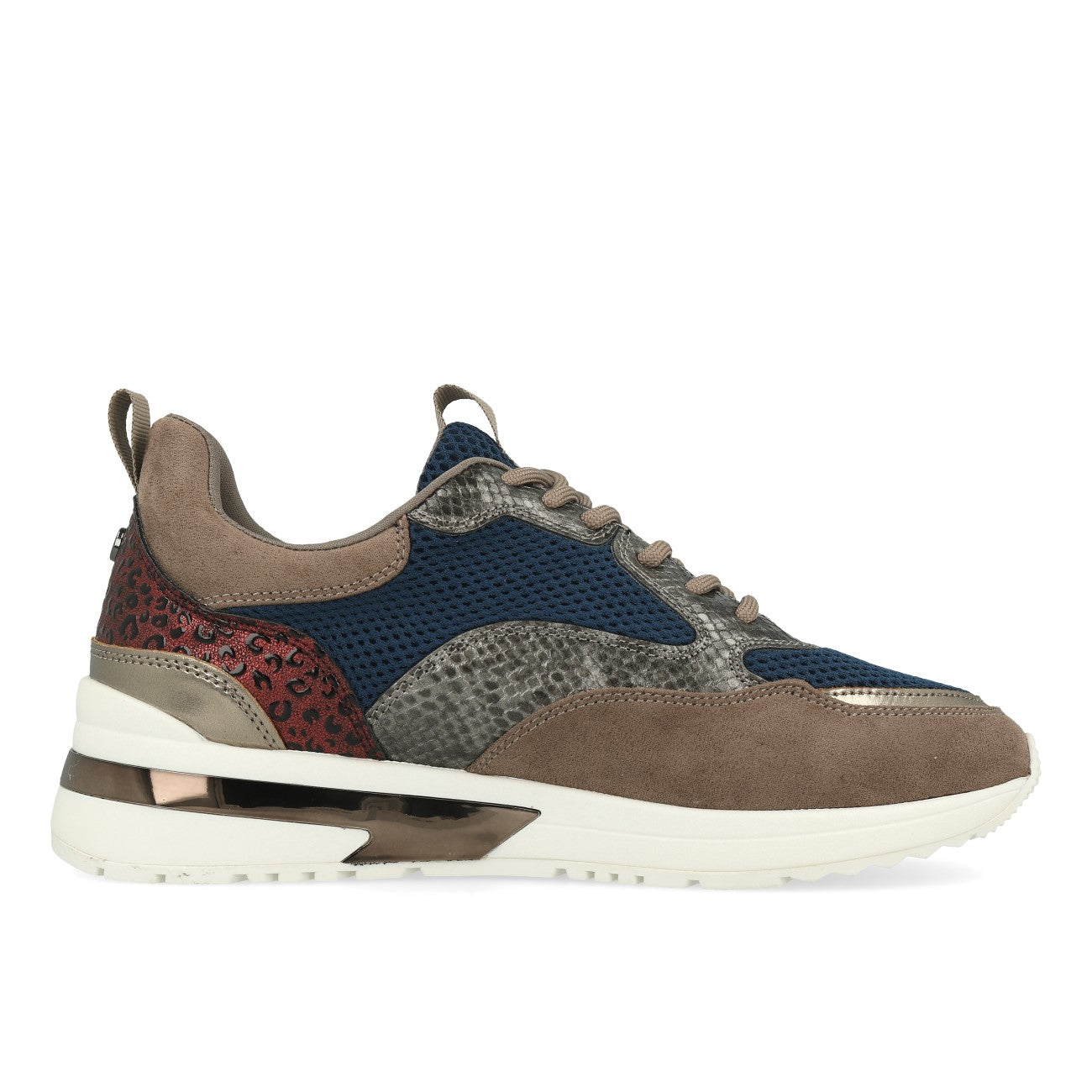 La Strada 2003018 Damskie sneakersy Taupe Micro Multi