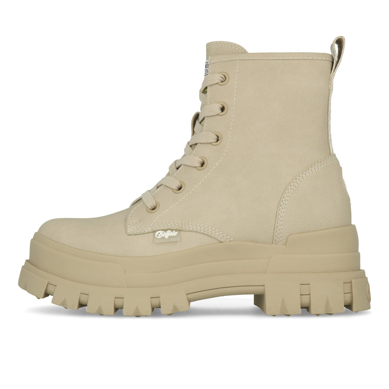 Buffalo Aspha Rld Bootie Flat Damskie Imi Nubuck Cream