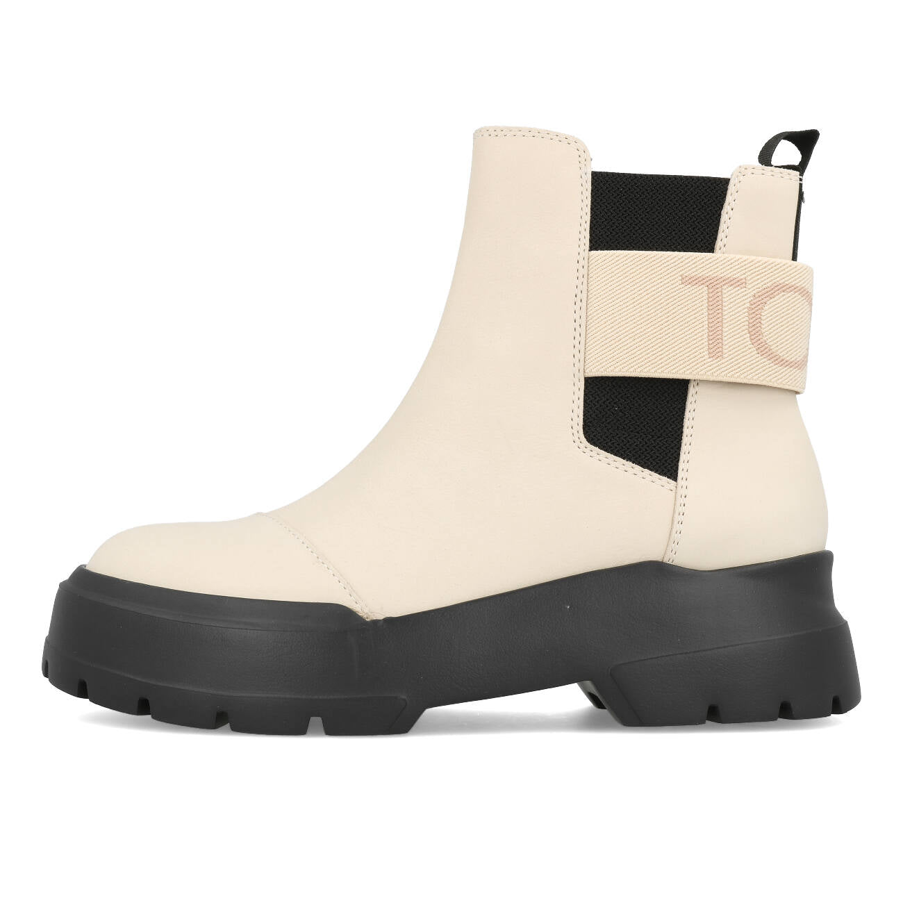 Toms Damskie Botki Alpargata Combat Chelsea z Beżowej Skóry