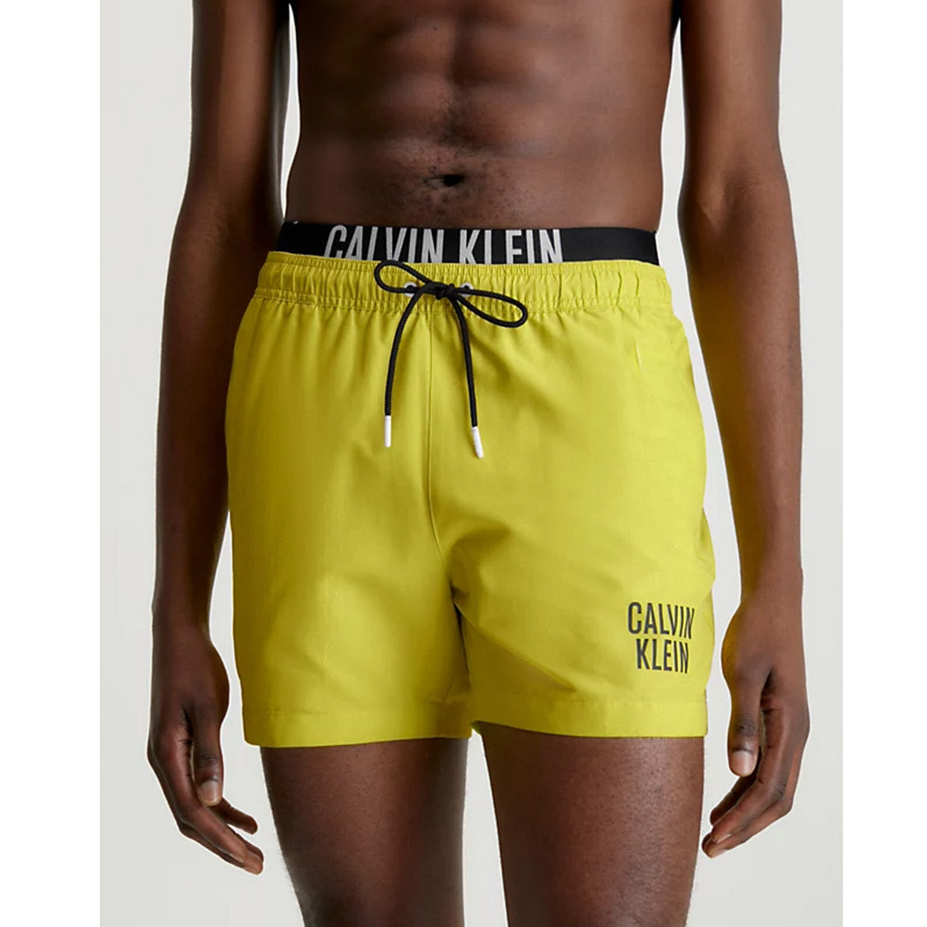 Calvin Klein Swimshort Medium Double WB męskie kąpielówki Lemonade Yellow