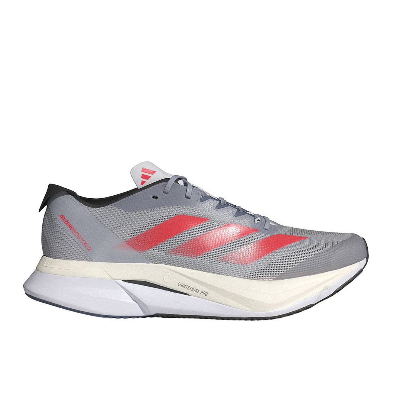 adidas Adizero Boston 12 M męskie szare, słoneczna czerwień