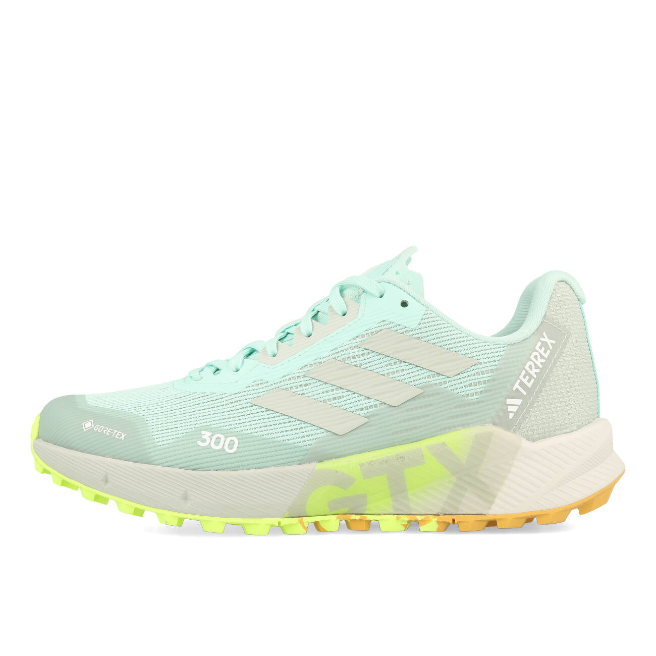adidas Terrex Agravic Flow 2 GTX W damskie półprzezroczyste obuwie Flash Aqua Wonder Silver Lucid Clementine