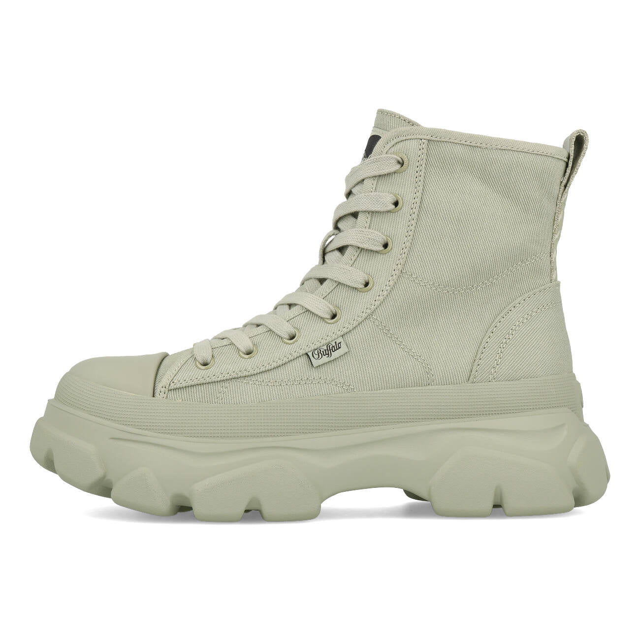 Buffalo Cade Lace Up Hi damskie Organic Cotton Sage Green