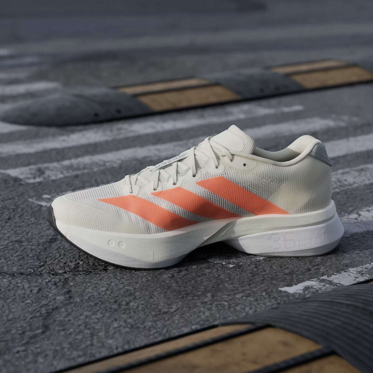 adidas Adizero Boston 13 M Męskie Off White Orange Grey