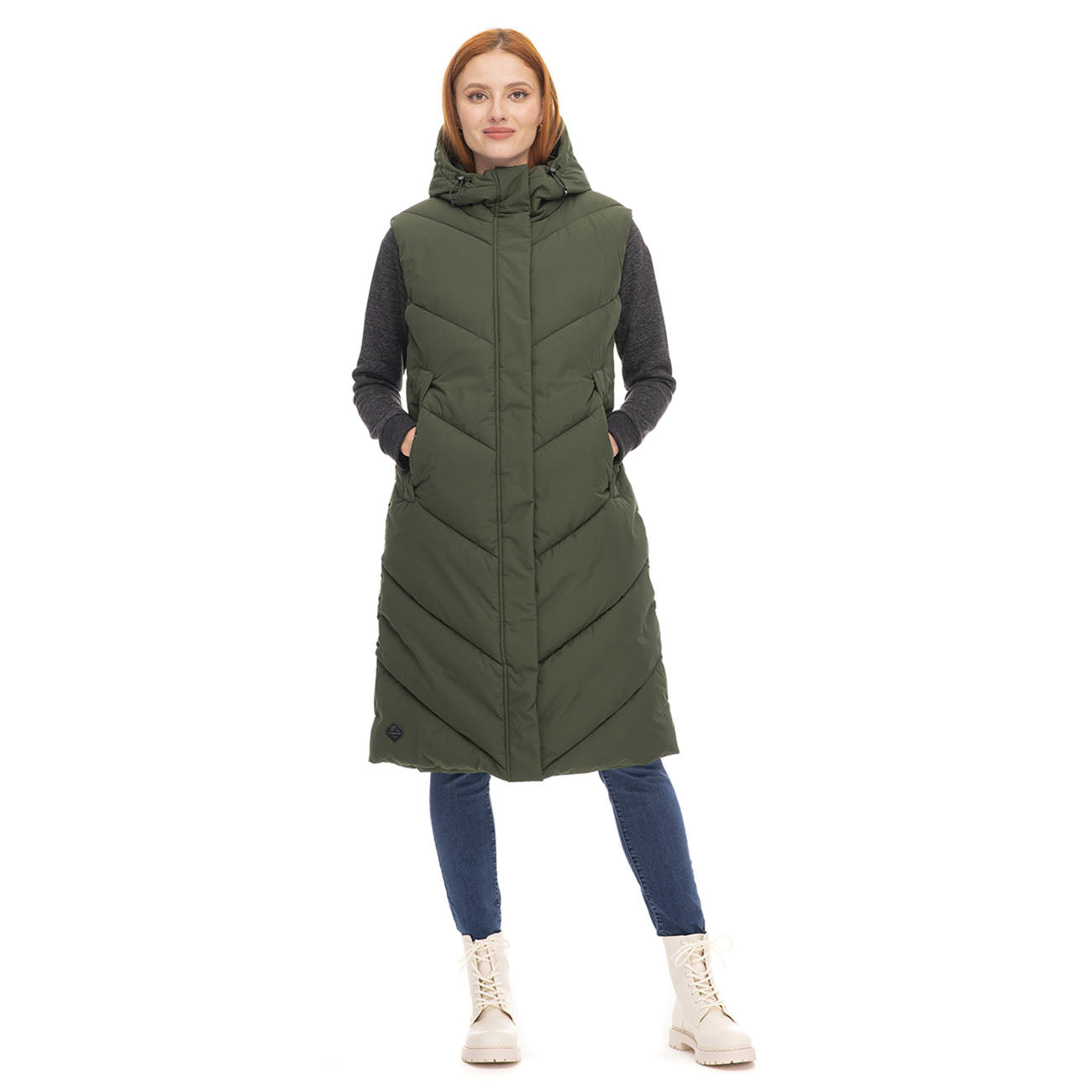 Kamizelka damska Ragwear Suminka Dark Olive