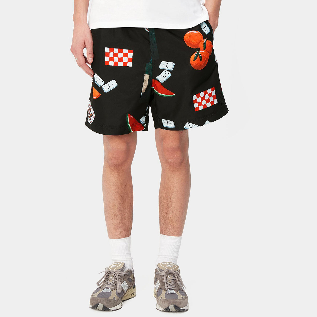 Carhartt WIP Slater Swim Trunks męskie Isis Maria Dinner Print Black