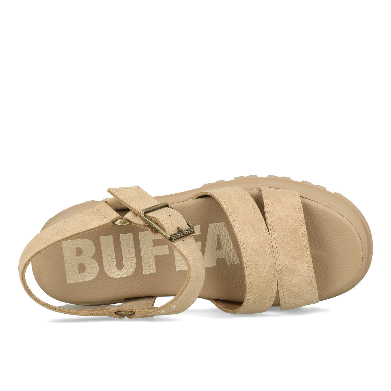 Buffalo Aspha TS Sandal Damskie Wegańskie Nubukowe Beżowe