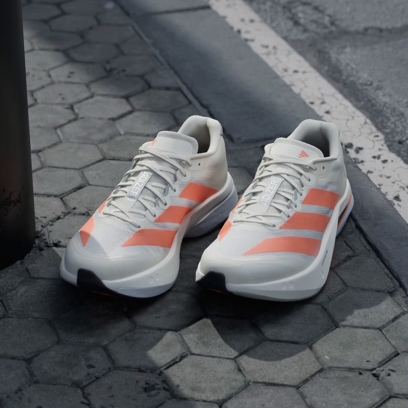 adidas Adizero Boston 13 M Męskie Off White Orange Grey