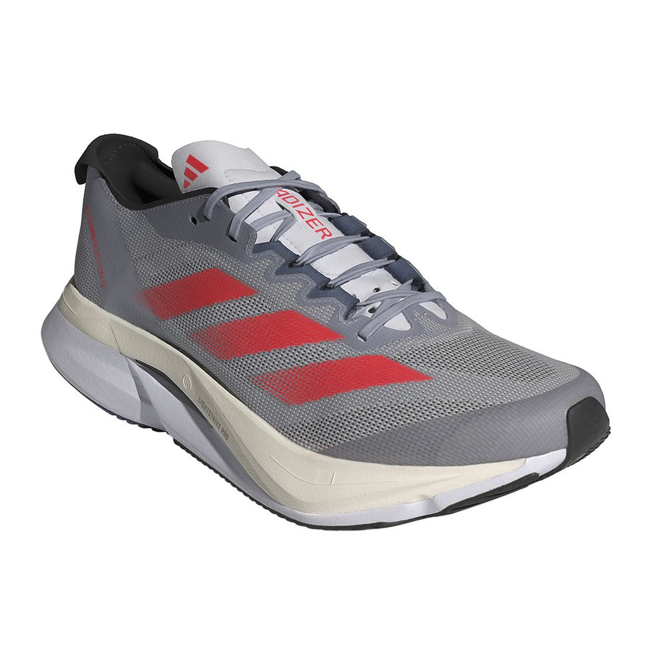 adidas Adizero Boston 12 M męskie szare, słoneczna czerwień