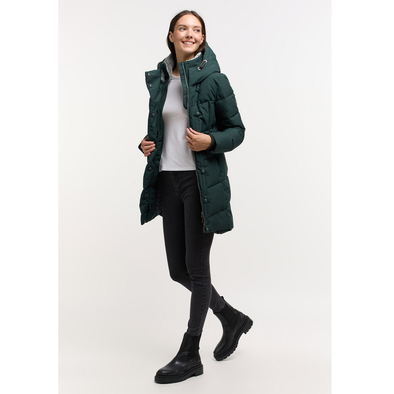 Ragwear Pavla Jacket Damska Ciemnozielona