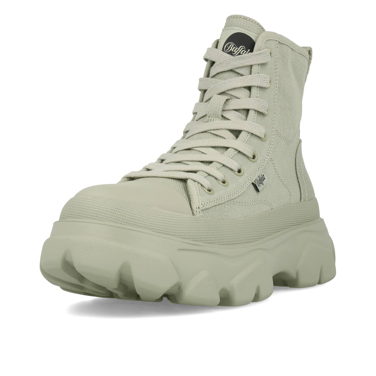 Buffalo Cade Lace Up Hi damskie Organic Cotton Sage Green