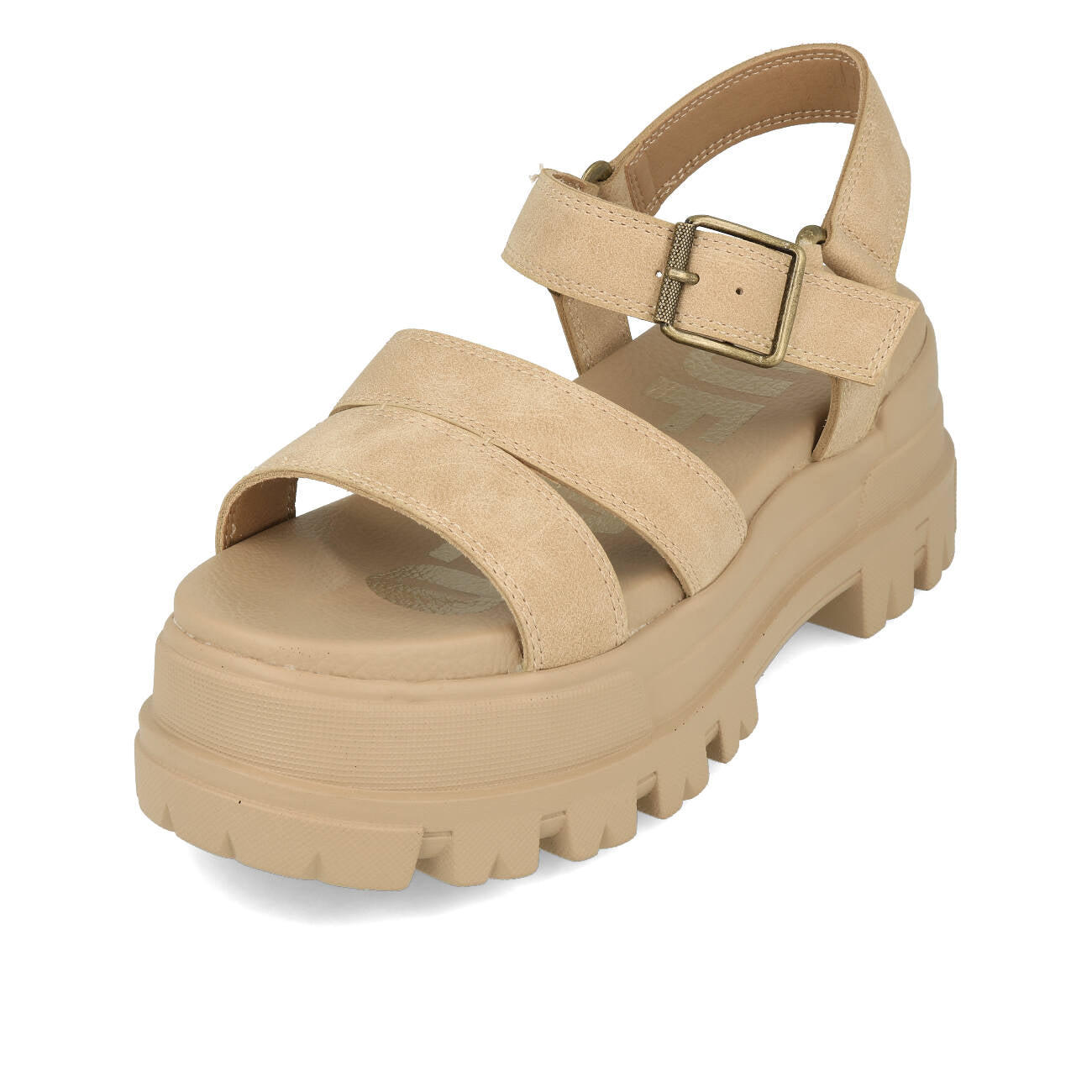 Buffalo Aspha TS Sandal Damskie Wegańskie Nubukowe Beżowe