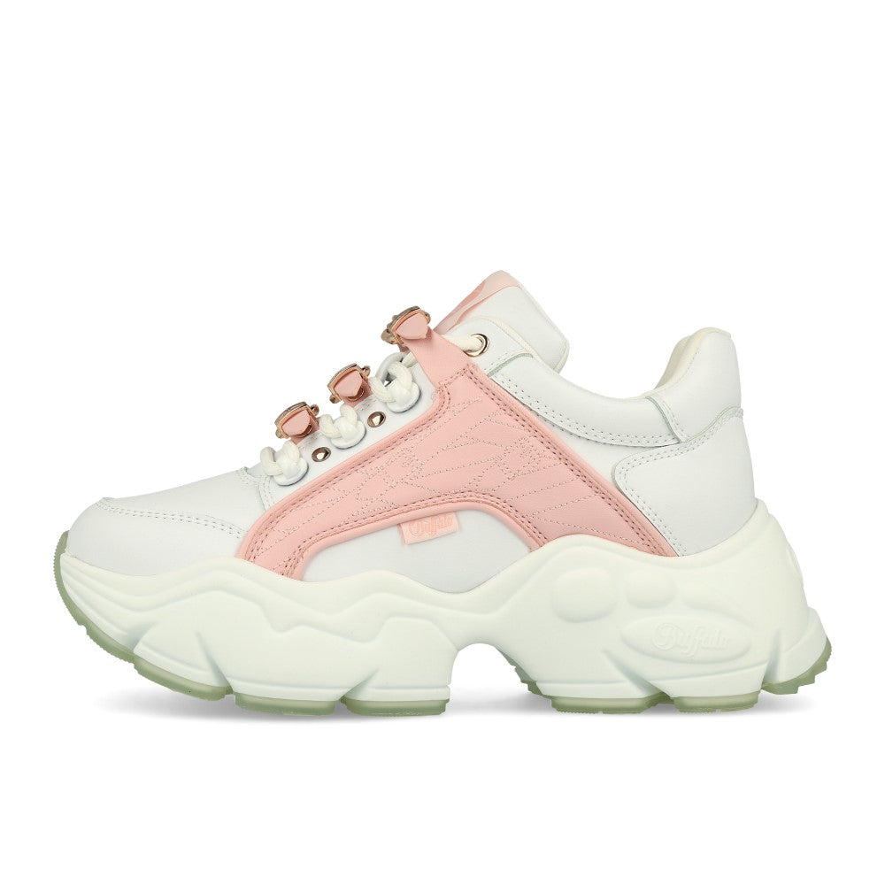 Buffalo MH X Buffalo Binary Sneakers białe różowe