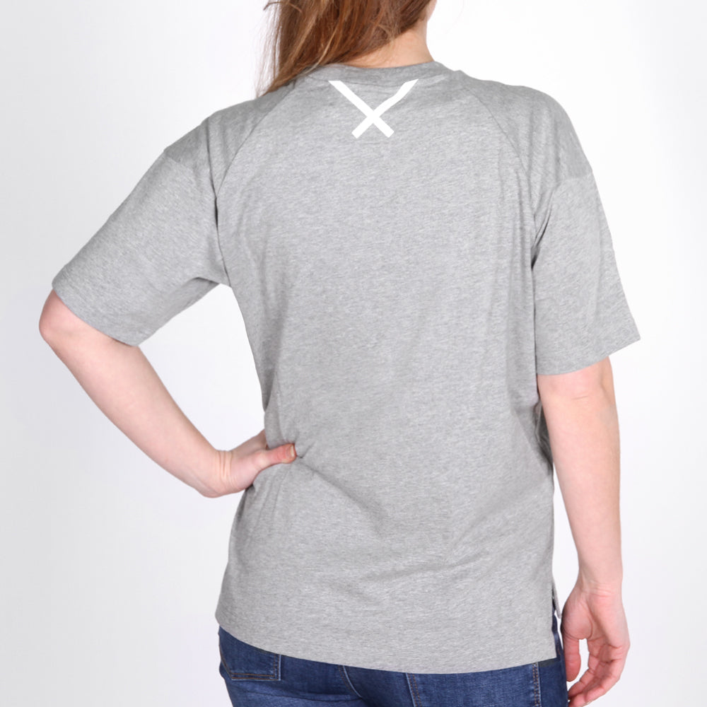 adidas XBYO W T-shirt średnio szary melanż