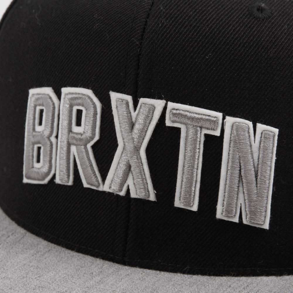 Czapka Brixton Hamilton Snapback, czarna, jasnoszara melanżowa