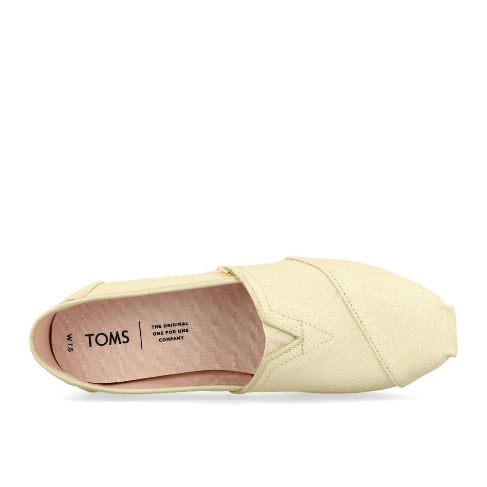 TOMS Classics brokatowe w kolorze kości słoniowej dla kobiet