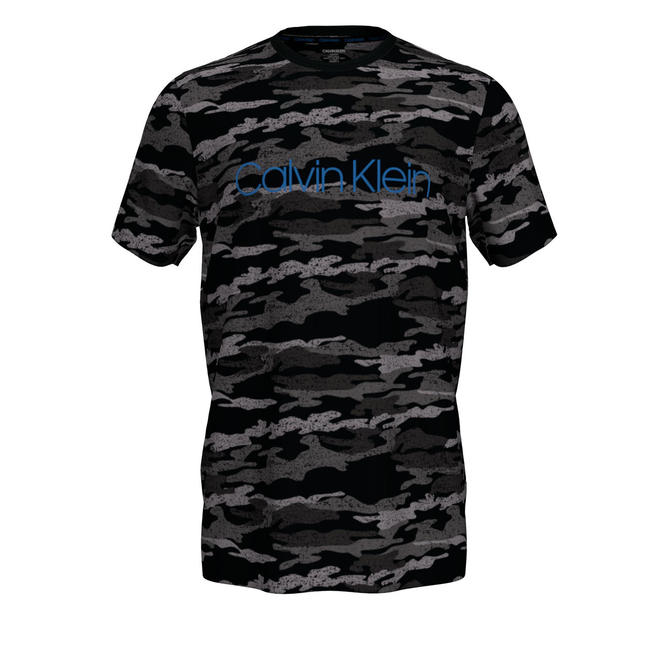 Calvin Klein Logo T-Shirt S/S Crew Neck 000NM2095E męski Chill Camo Black