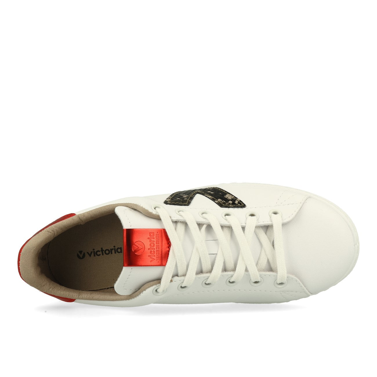 Victoria Tenis Piel Vegana Detalle Damskie sneakersy czarne