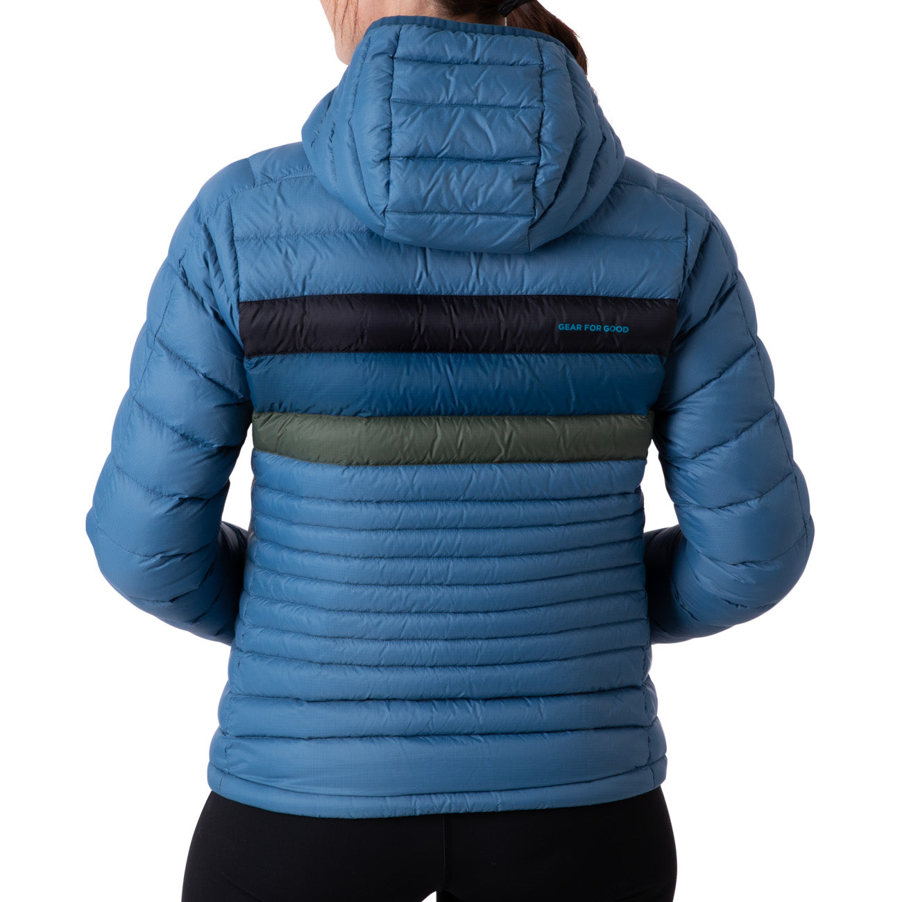 Cotopaxi Fuego Down Hooded Jacket Damska Denim Stripes