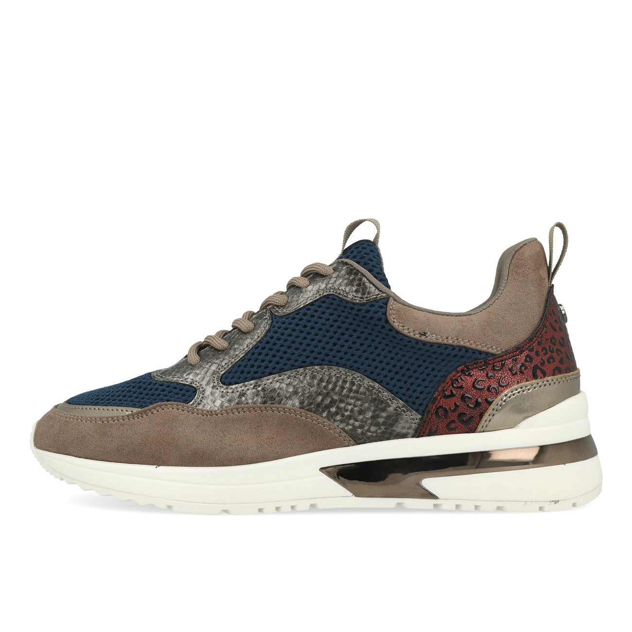 La Strada 2003018 Damskie sneakersy Taupe Micro Multi