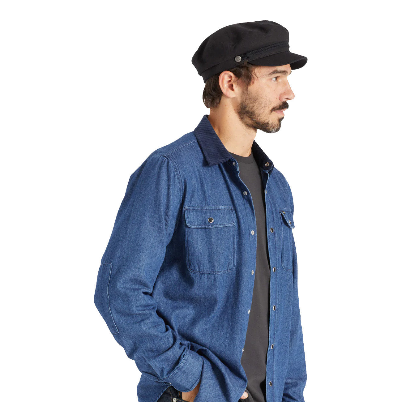 Czapka Brixton Fiddler Black Herringbone
