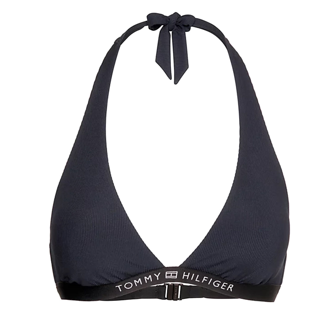 Tommy Hilfiger Halter Triangle RP Bikini Top Damskie Black