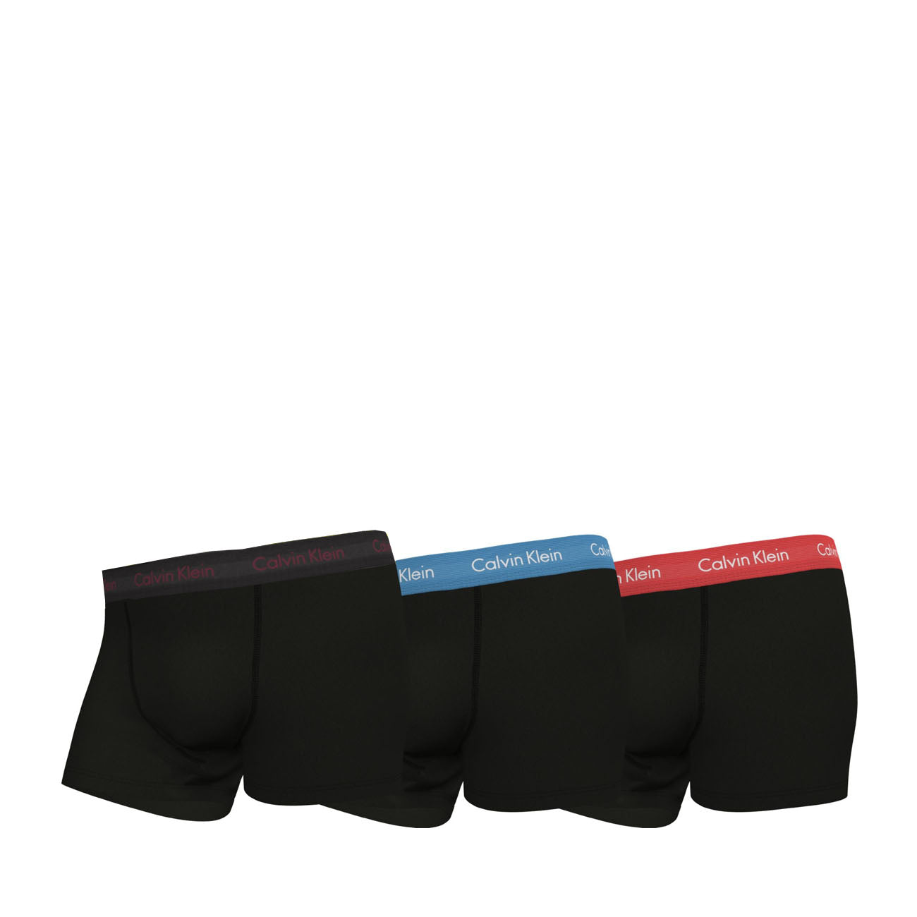 Calvin Klein 3-pak bokserek typu trunk Cotton Stretch Black Citrina Blue Burst Strawberry Field