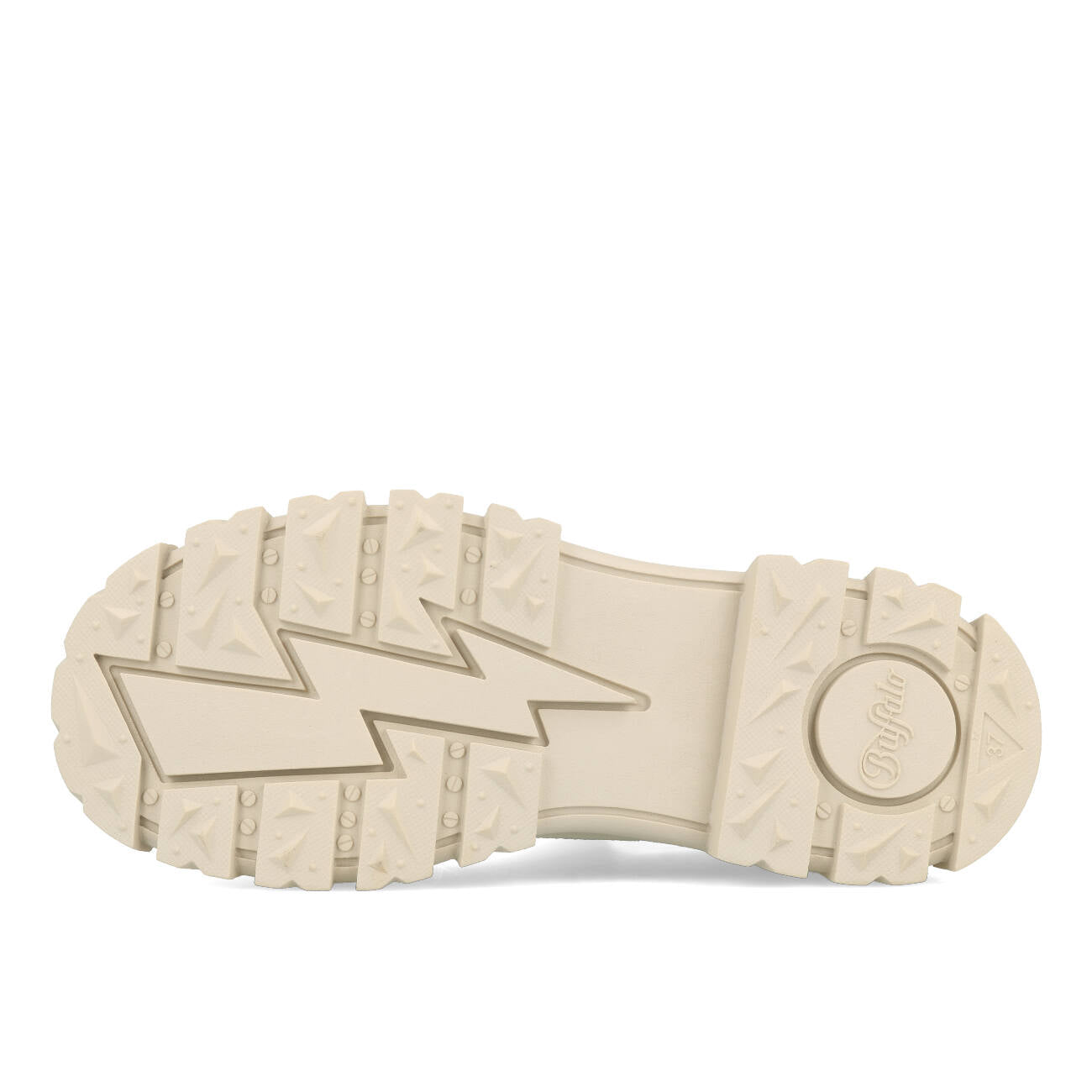 Buffalo Aspha Coa Bootie Flat Damskie Wegańskie Nubuk Off White