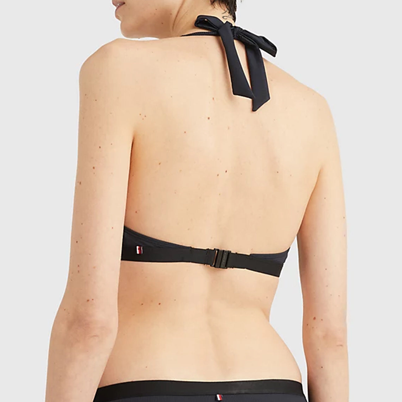 Tommy Hilfiger Halter Triangle RP Bikini Top Damskie Black
