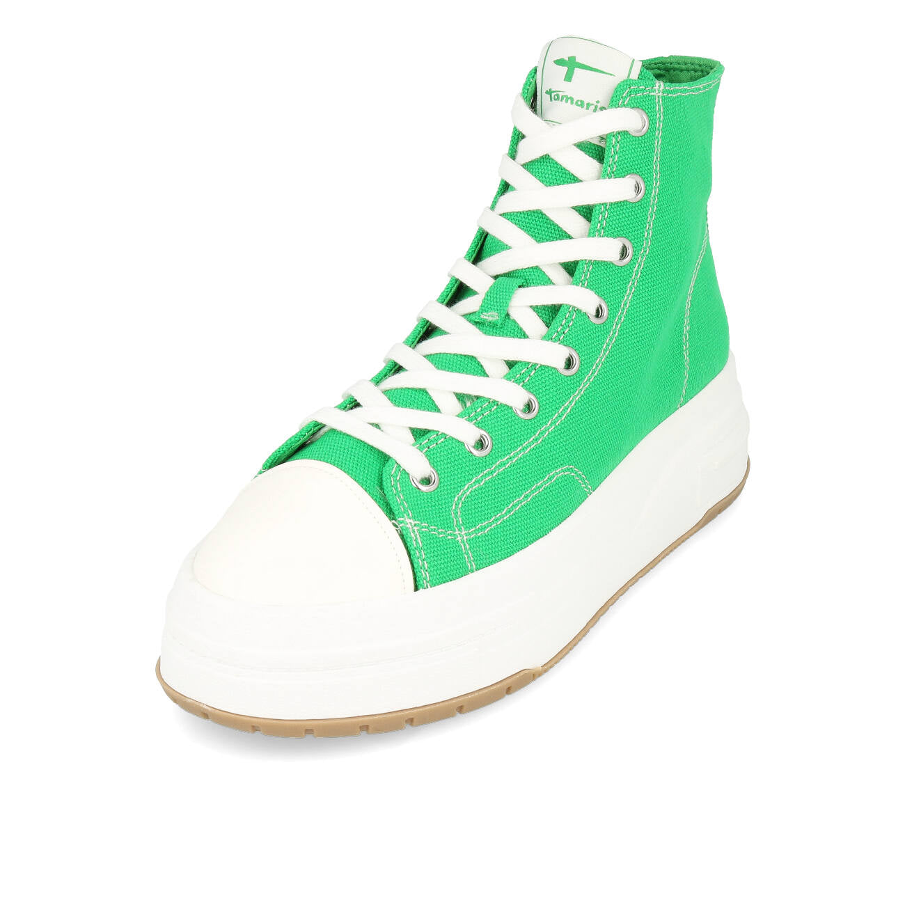 Tamaris 1-25216-20-700 Sneakersy wysokie Canvas Damskie Zielone