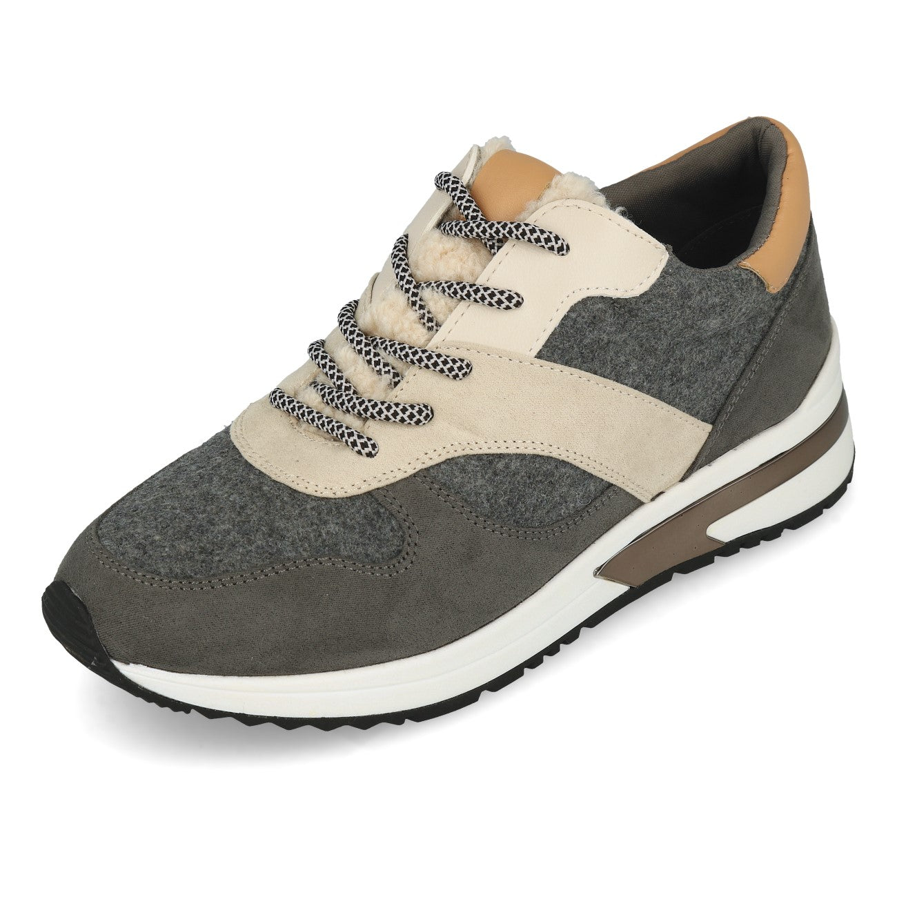 La Strada 2002973 Damskie Sneakersy Szary Wełna Micro