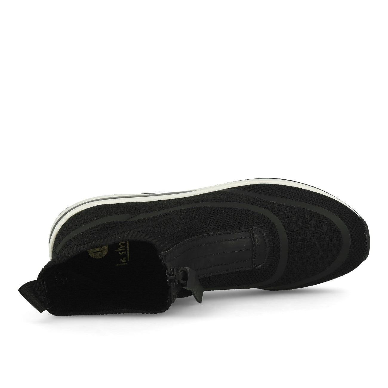 La Strada 2003169 Migh High Knitted Damskie trampki Black Knitted Rubber