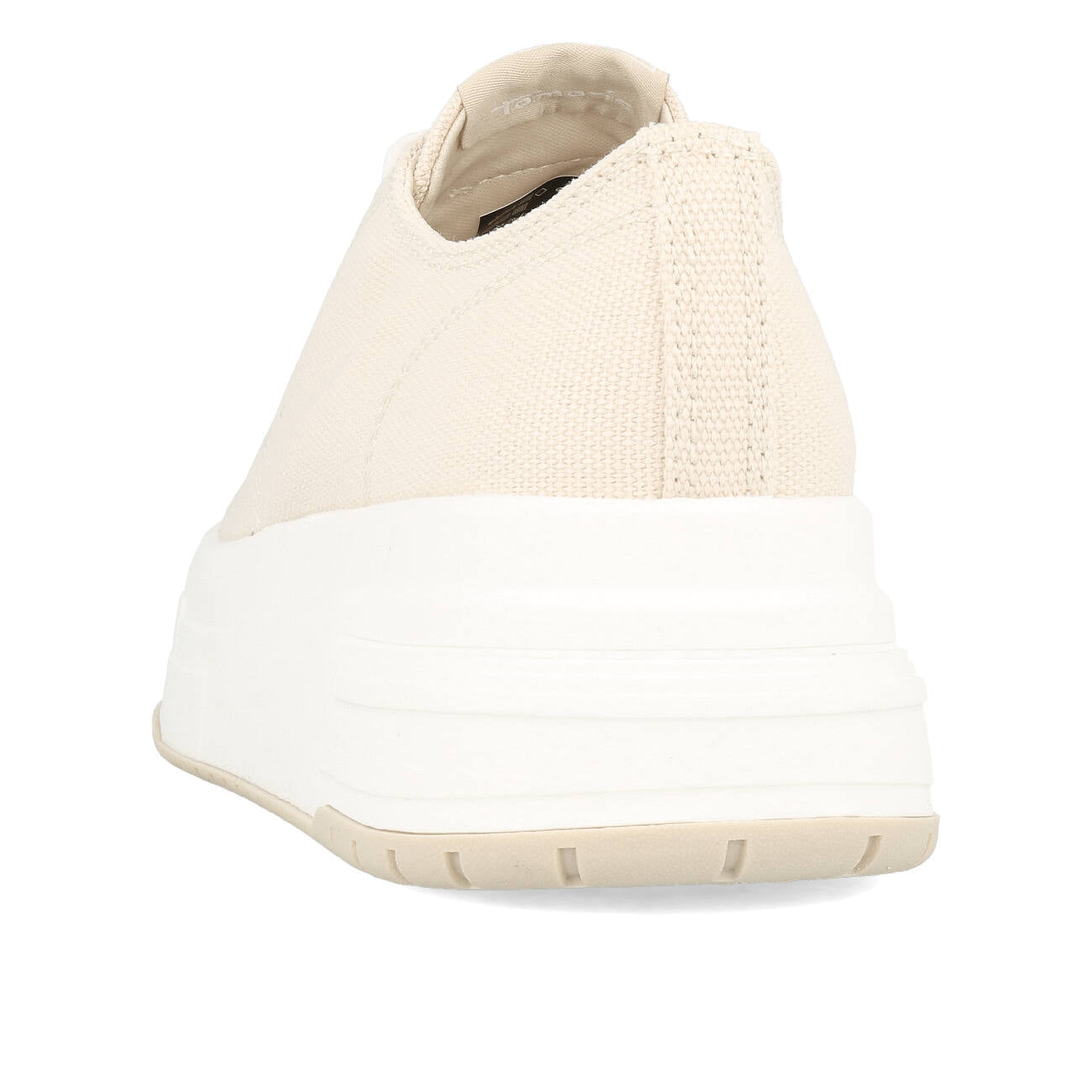 Tamaris 1-23815-20-418 Wegańskie tenisówki damskie na platformie Canvas, kolor Ivory