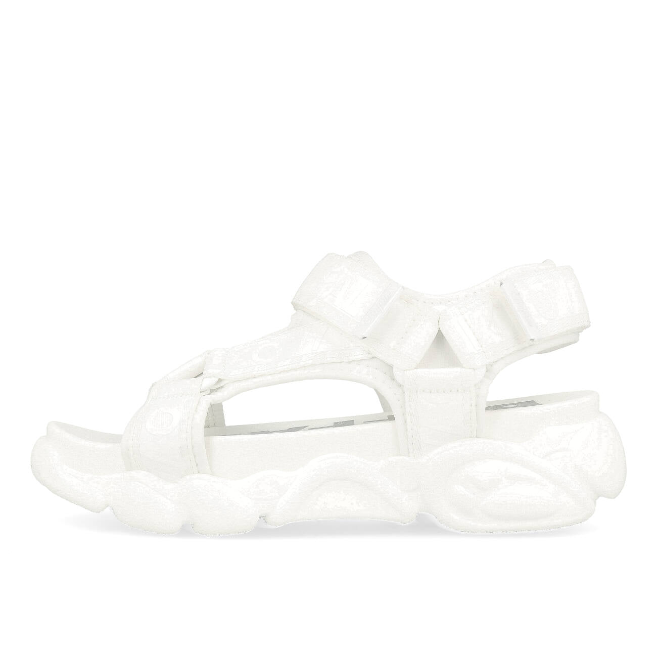 Buffalo CLD Tec Plateau Sandały Damskie Wegańskie Nylon Białe