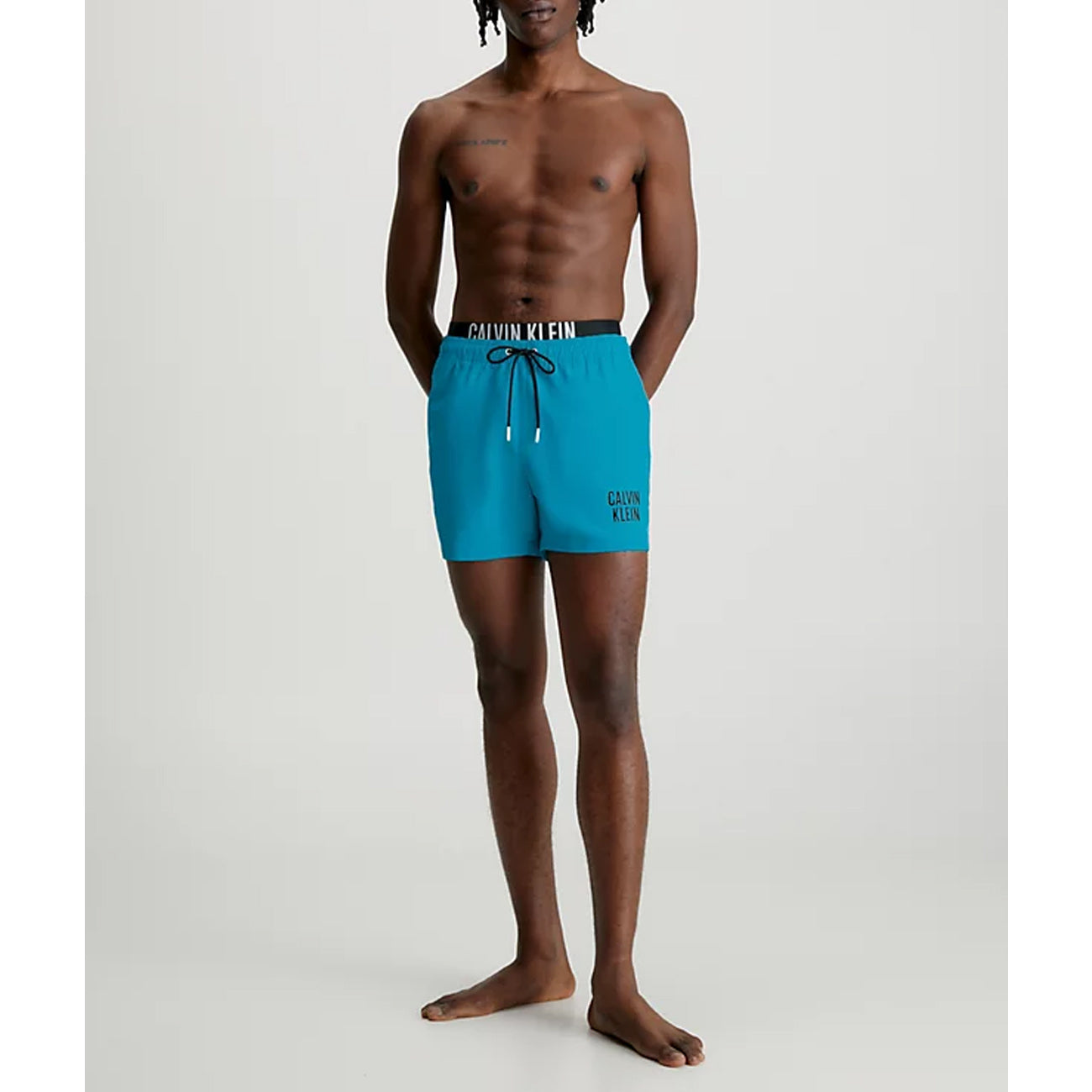 Calvin Klein Kąpielówki Męskie Medium Double WB Clear Turquoise