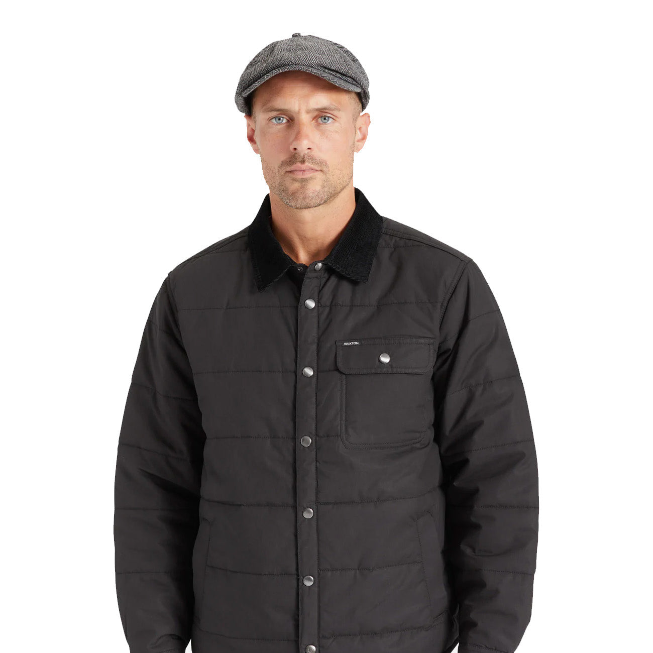 Brixton Brood Snap Cap szaro-czarna