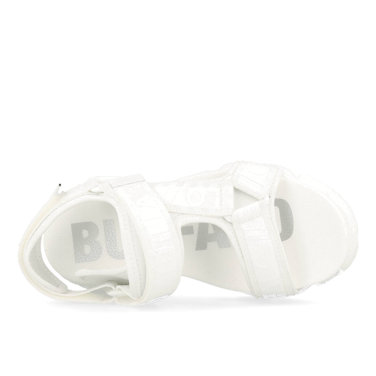 Buffalo CLD Tec Plateau Sandały Damskie Wegańskie Nylon Białe