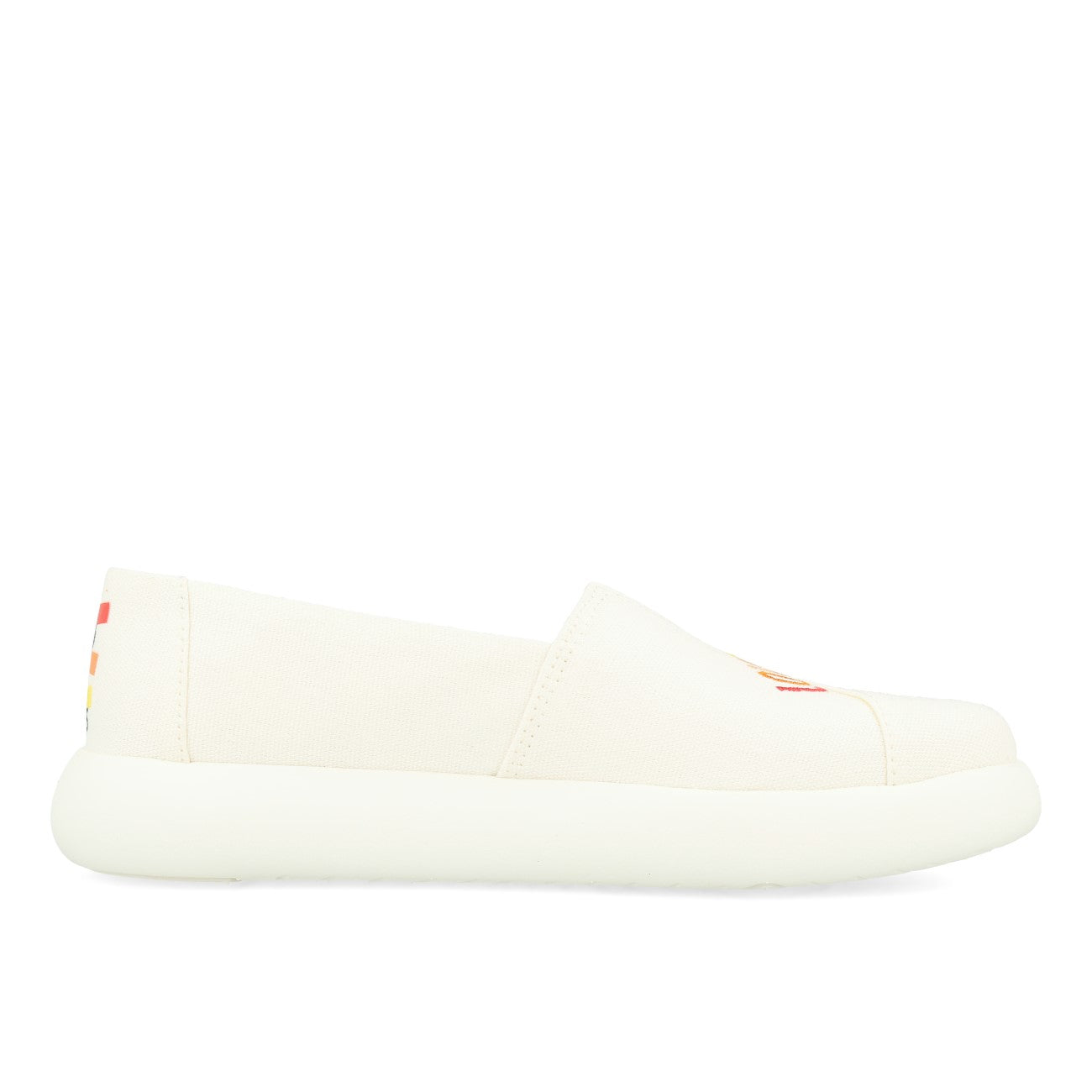 Toms Alpargata Mallow Damskie White Canvas Love Unites Embroidery