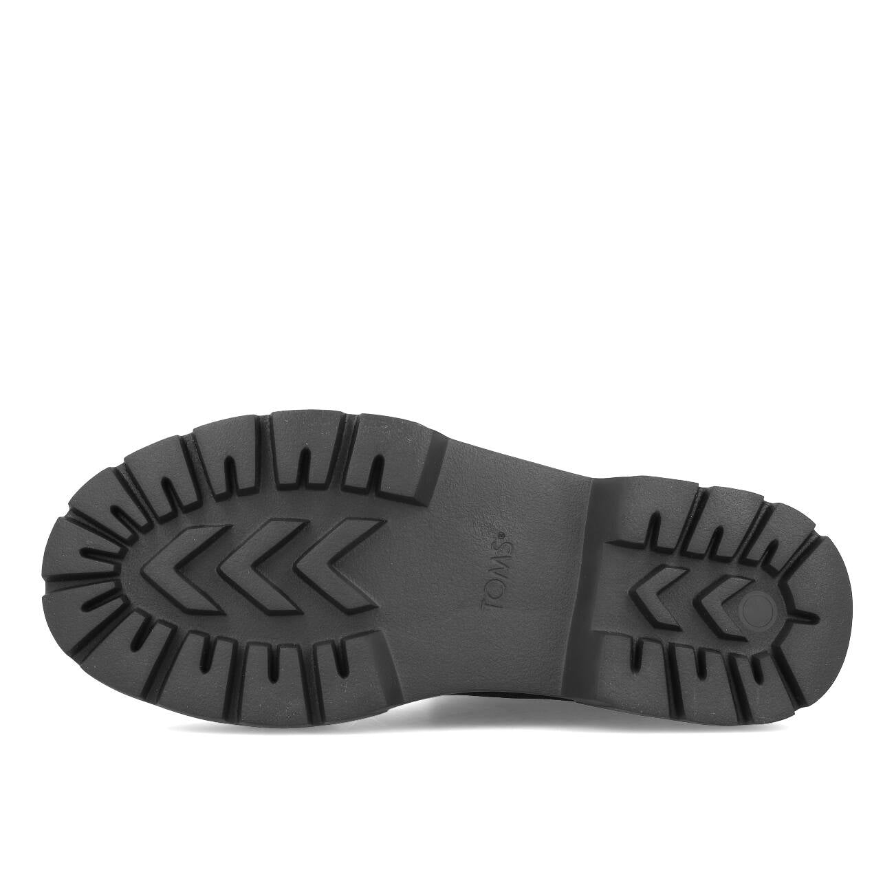 Damskie botki Chelsea Toms Womens Alpargata Combat, czarne skórzane