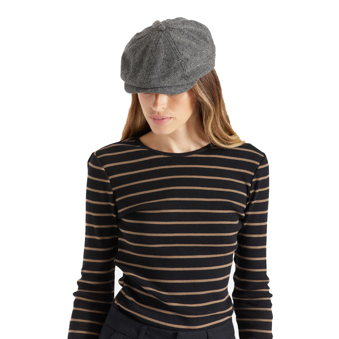 Brixton Brood Snap Cap szaro-czarna